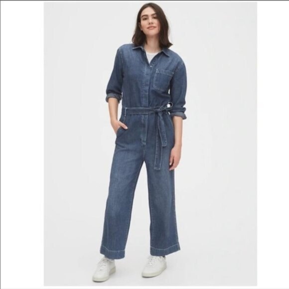 Denim GAP Utility Jumpsuit with Belted Waist, NWT